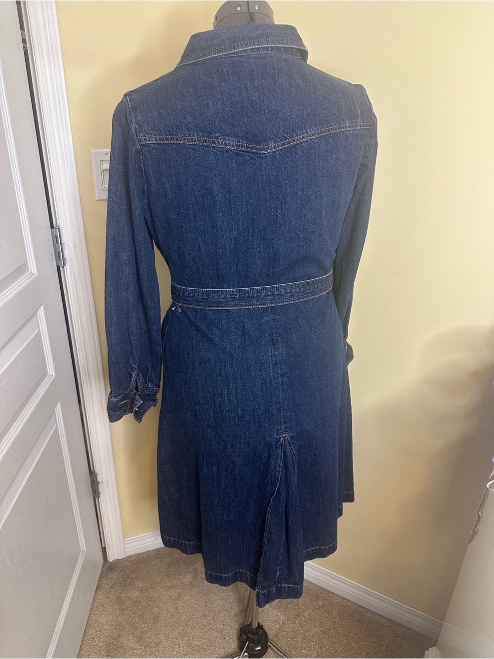 Gap vintage Denim Button-Front Shirt Dress  shirt dress size 12 - Picture 7 of 15